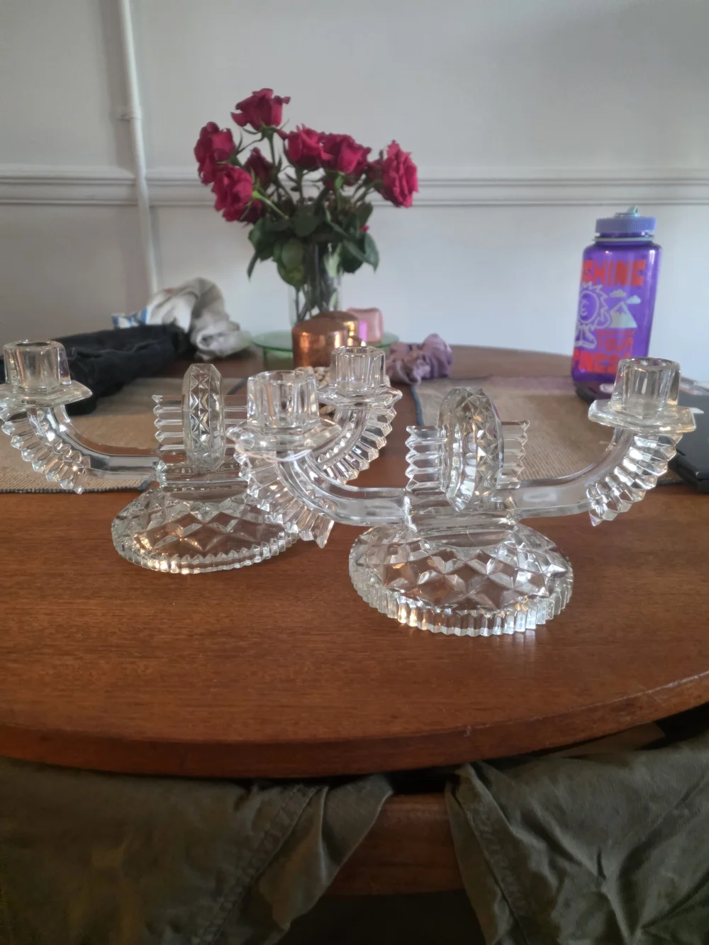 Candlestick Holder Art Deco Chandelier Candelabra Bohème Made in Czech Republic